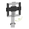 Techly Floor Stand for TVs from 32 inch to 65 inch, 165.1 cm (65 inch), 400 x 200 mm, 600 x 400 mm, 90°, Aluminium, Black, Silver