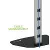 Techly Floor Stand for TVs from 32 inch to 65 inch, 165.1 cm (65 inch), 400 x 200 mm, 600 x 400 mm, 90°, Aluminium, Black, Silver