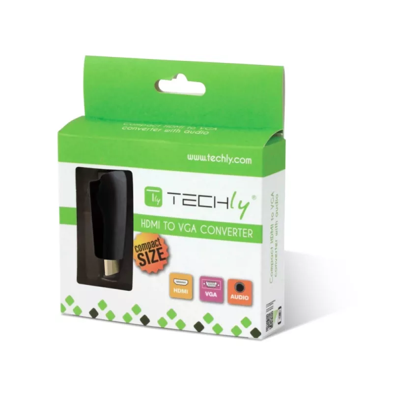Techly IDATA HDMI-VGA2MABT2 video signal converter Passive video converter 1920 x 1080 pixels