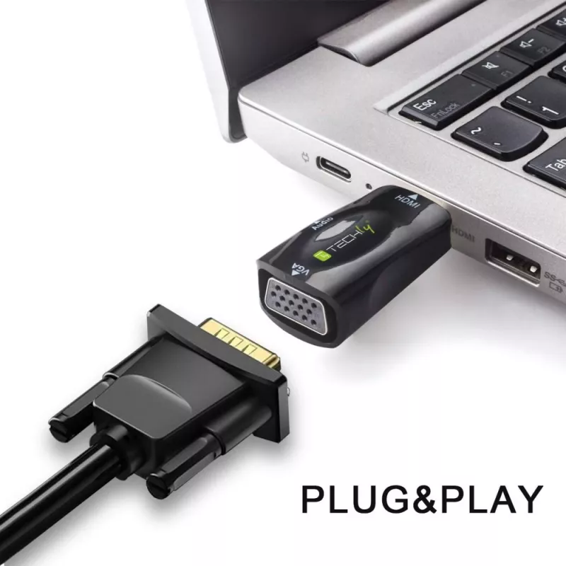 Techly IDATA HDMI-VGA2MABT2 video signal converter Passive video converter 1920 x 1080 pixels