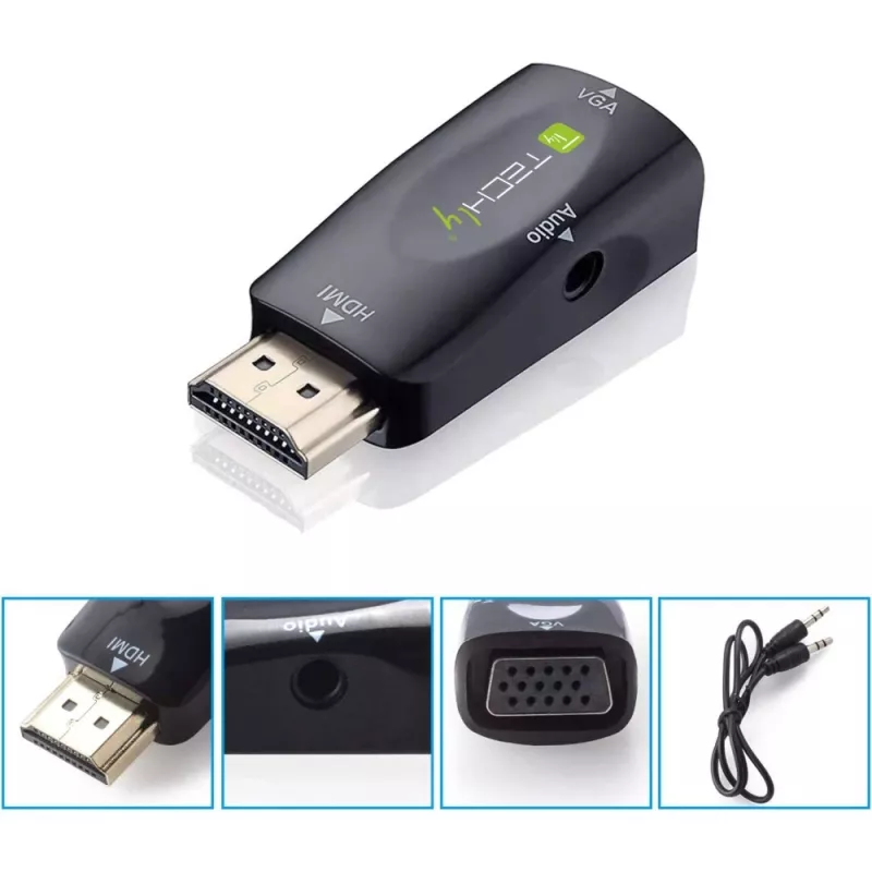 Techly IDATA HDMI-VGA2MABT2 video signal converter Passive video converter 1920 x 1080 pixels