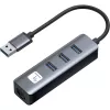 Techly IDATA USB-ETGIGA3AA laptop dock/port replicator Wired USB 3.2 Gen 1 (3.1 Gen 1) Type-A Black, Silver