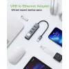 Techly IDATA USB-ETGIGA3AA laptop dock/port replicator Wired USB 3.2 Gen 1 (3.1 Gen 1) Type-A Black, Silver