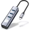 Techly IDATA USB-ETGIGA3CA laptop dock/port replicator Wired USB 3.2 Gen 1 (3.1 Gen 1) Type-A + Type-C Black, Silver