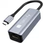 Techly IDATA USB-ETGIGA-CA laptop dock/port replicator Wired USB 3.2 Gen 1 (3.1 Gen 1) Type-C Black, Silver