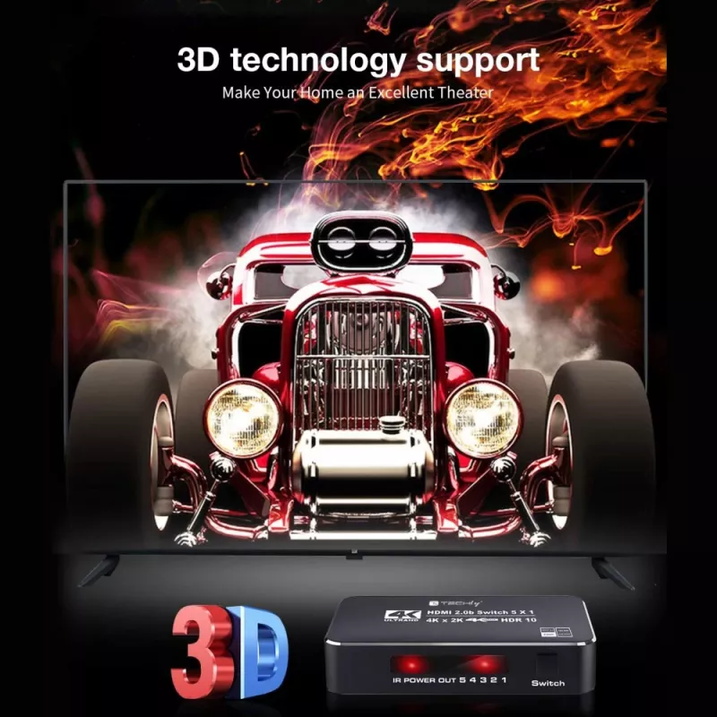 Techly IDATA HDMI2-4K5160B video switch HDMI