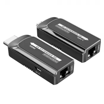 Techly IDATA EXT-600HC AV extender AV transmitter & receiver Black