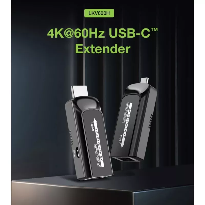 Techly IDATA EXT-600HC AV extender AV transmitter & receiver Black