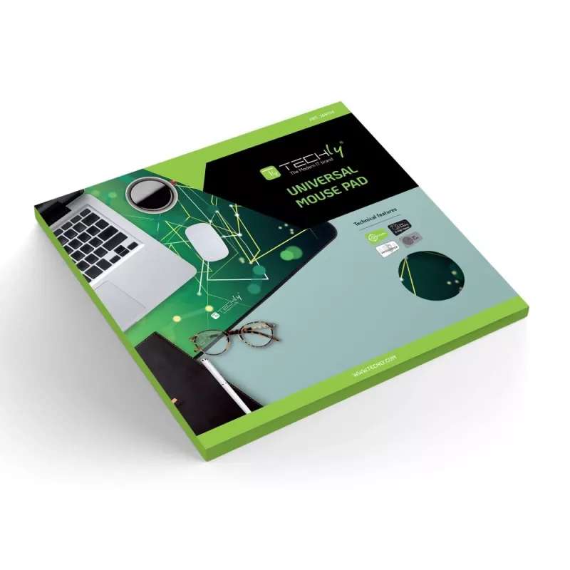 Techly ICA-MP GLASS1 mouse pad Gaming mouse pad Green