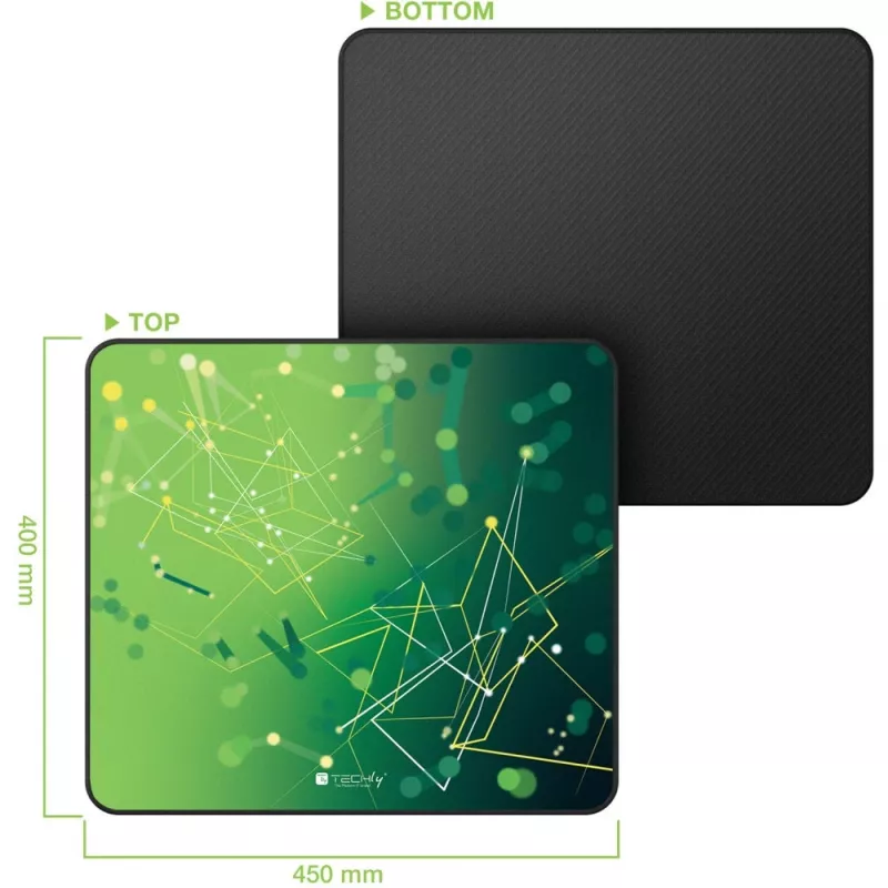 Techly ICA-MP GLASS1 mouse pad Gaming mouse pad Green