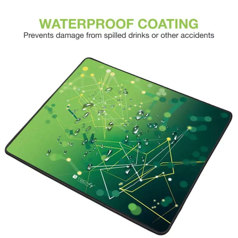 Techly ICA-MP GLASS1 mouse pad Gaming mouse pad Green