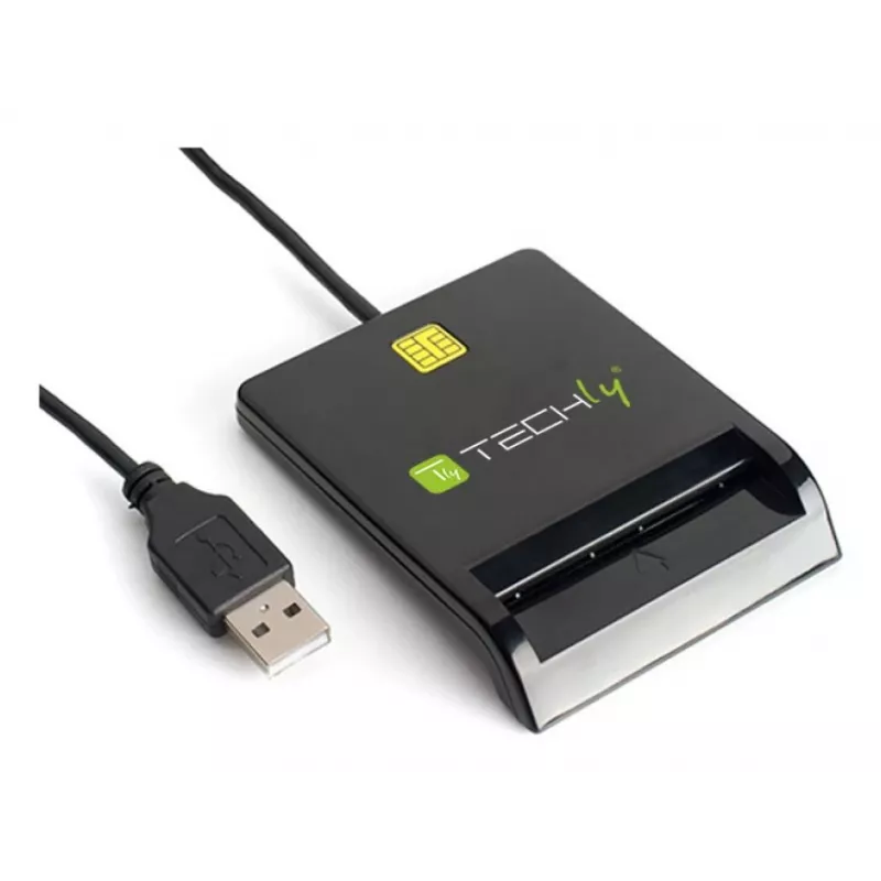 Techly I-CARD CAM-USB2TY2 smart card reader Indoor USB USB Type-A Black