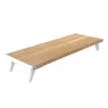 Techly ICA-MS 389 monitor mount / stand Desk White, Wood
