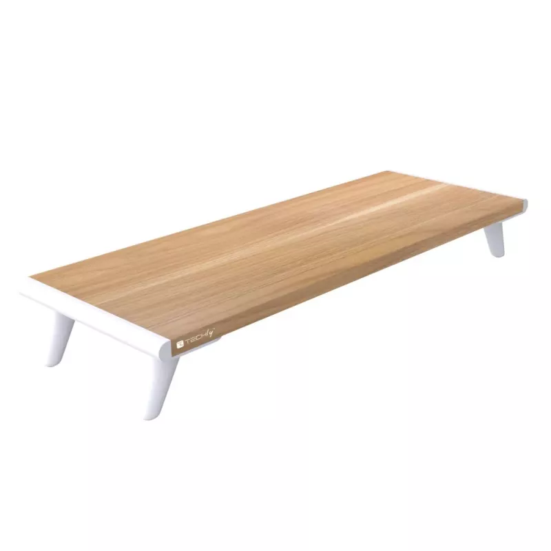 Techly ICA-MS 389 monitor mount / stand Desk White, Wood