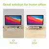Techly ICA-MS 389 monitor mount / stand Desk White, Wood