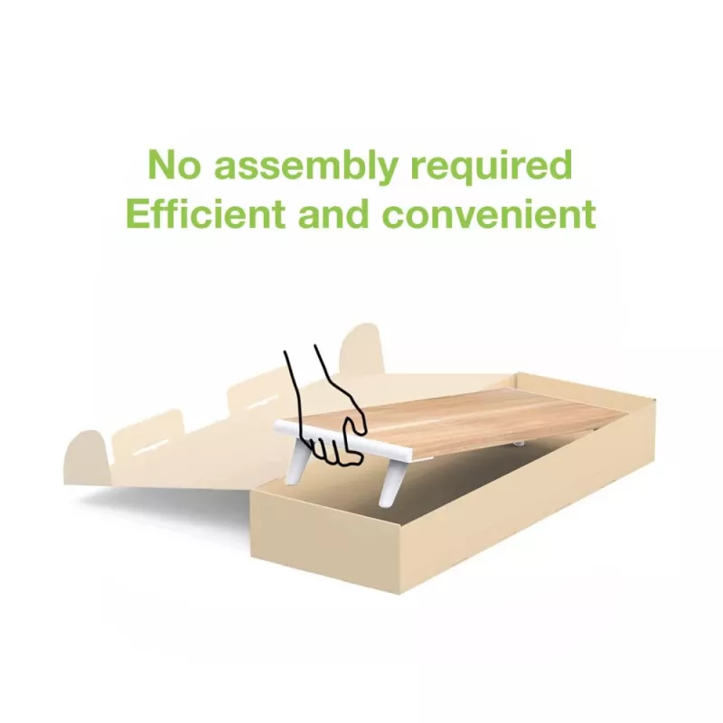 Techly ICA-MS 389 monitor mount / stand Desk White, Wood