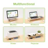 Techly ICA-MS 389 monitor mount / stand Desk White, Wood
