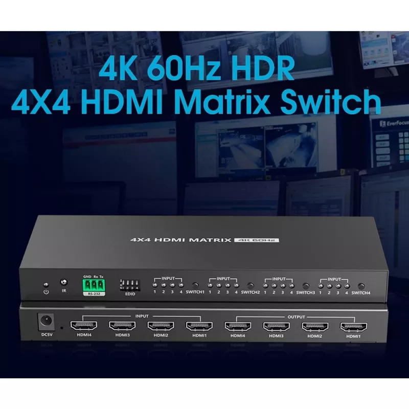 Techly IDATA HDMI-MX44 matrix switcher AV matrix switcher 4 W