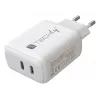 Techly IPW-USB-2C35W mobile device charger Laptop, Smartphone, Tablet White AC Fast charging Indoor