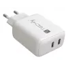 Techly IPW-USB-2C35W mobile device charger Laptop, Smartphone, Tablet White AC Fast charging Indoor