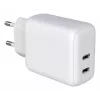 Techly IPW-USB-2C35W mobile device charger Laptop, Smartphone, Tablet White AC Fast charging Indoor