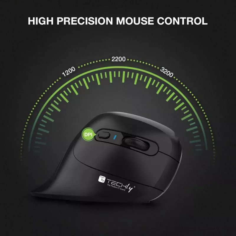 Techly IM 1100-VM-B mouse Medical Right-hand RF Wireless Optical 3200 DPI