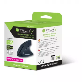Techly IM 1200-VM-B mouse Medical Right-hand RF Wireless Optical 1600 DPI