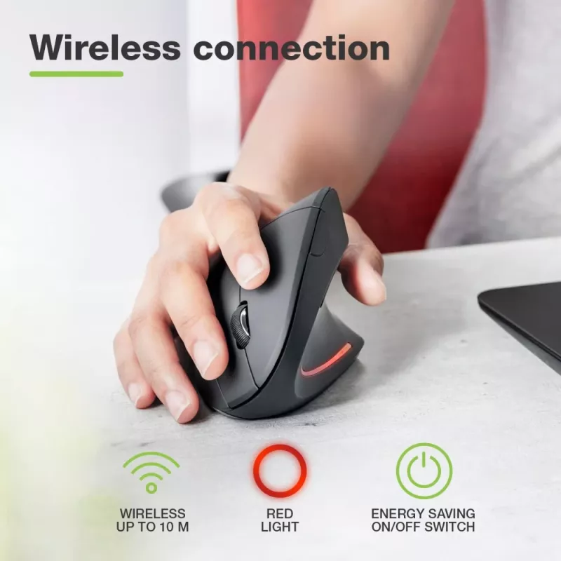 Techly IM 1200-VM-B mouse Medical Right-hand RF Wireless Optical 1600 DPI