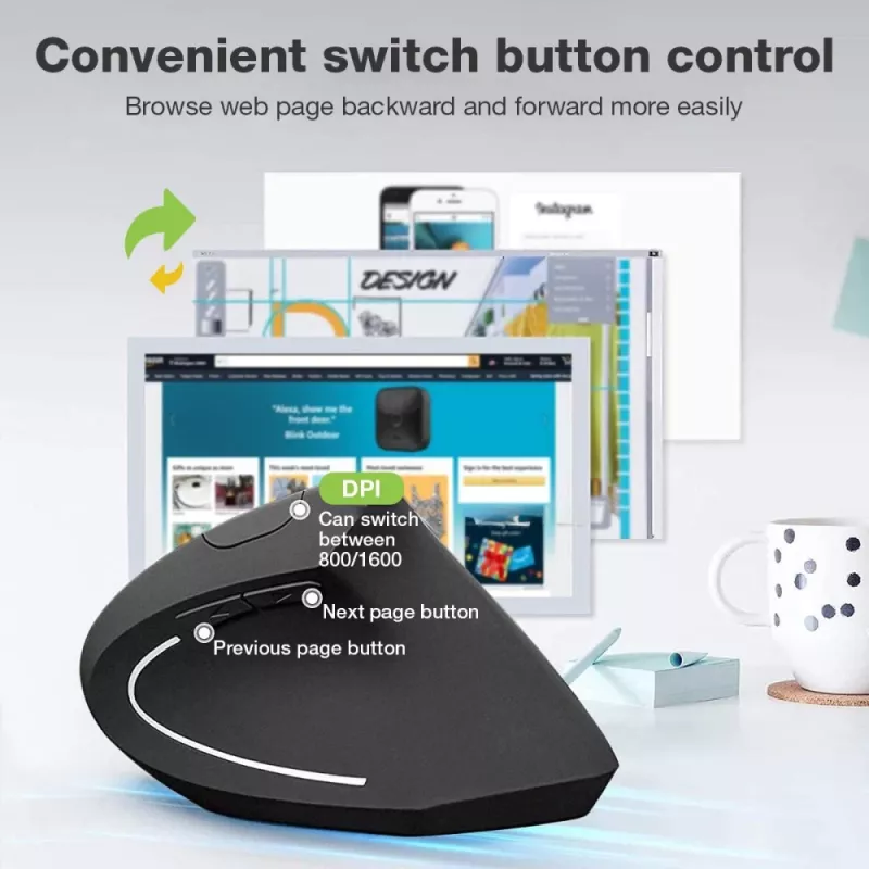 Techly IM 1200-VM-B mouse Medical Right-hand RF Wireless Optical 1600 DPI