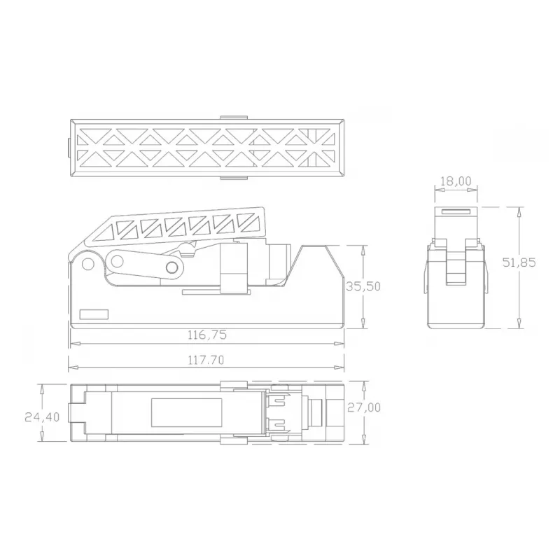 Techly IWP-KIT-C6U90 keystone module