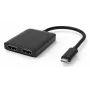 Techly IADAP USBC-HDMI2T4K video cable adapter 0.15 m USB Type-C 2 x HDMI Black