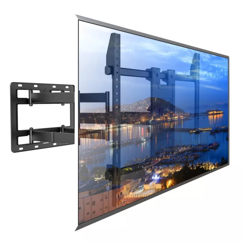 Techly Wall bracket for 55-100 inch Full-Motion LED LCD TV, 300 x 300 mm, 900 x 600 mm, 0 - 7°, 120°, Steel, Black