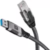 Techly ICOC U3A-RJ45-020 networking cable Silver, Black 2 m Cat6 F/UTP (FTP)
