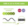 Techly ICOC U3A-RJ45-020 networking cable Silver, Black 2 m Cat6 F/UTP (FTP)