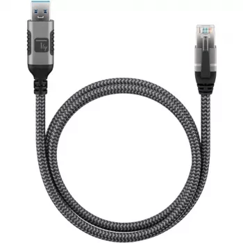 Techly ICOC U3A-RJ45-030 networking cable Silver, Black 3 m Cat6 F/UTP (FTP)