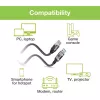 Techly ICOC U3A-RJ45-030 networking cable Silver, Black 3 m Cat6 F/UTP (FTP)