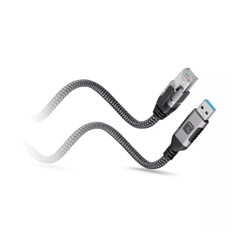 Techly ICOC U3A-RJ45-050 networking cable Silver, Black 5 m Cat6 F/UTP (FTP)