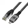 Techly ICOC U3C-RJ45-020 networking cable Silver, Black 2 m Cat6 F/UTP (FTP)