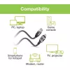 Techly ICOC U3C-RJ45-020 networking cable Silver, Black 2 m Cat6 F/UTP (FTP)