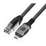 Techly ICOC U3C-RJ45-050 networking cable Silver, Black 5 m Cat6 F/UTP (FTP)