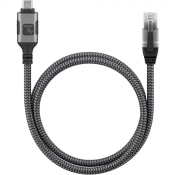 Techly ICOC U3C-RJ45-050 networking cable Silver, Black 5 m Cat6 F/UTP (FTP)