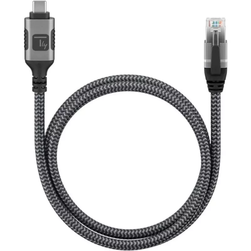 Techly ICOC U3C-RJ45-050 networking cable Silver, Black 5 m Cat6 F/UTP (FTP)