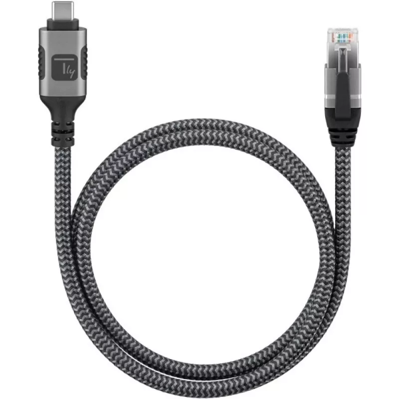 Techly ICOC U3C-RJ45-075 networking cable Silver, Black 7.5 m Cat6 F/UTP (FTP)