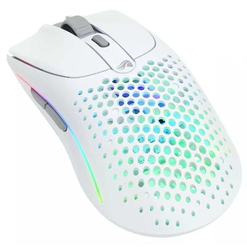 Glorious Gaming Glorious Model O Wireless 2 - Matte White, Right-hand, Laser, RF Wireless + USB Type-C, 26000 DPI, 1 ms, White