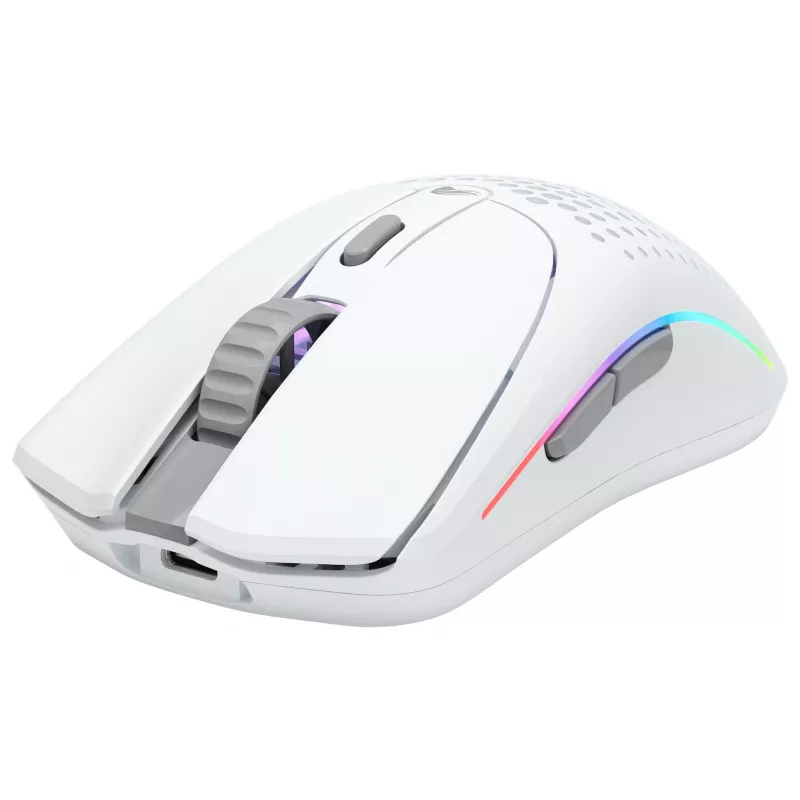 Glorious Gaming Glorious Model O Wireless 2 - Matte White, Right-hand, Laser, RF Wireless + USB Type-C, 26000 DPI, 1 ms, White