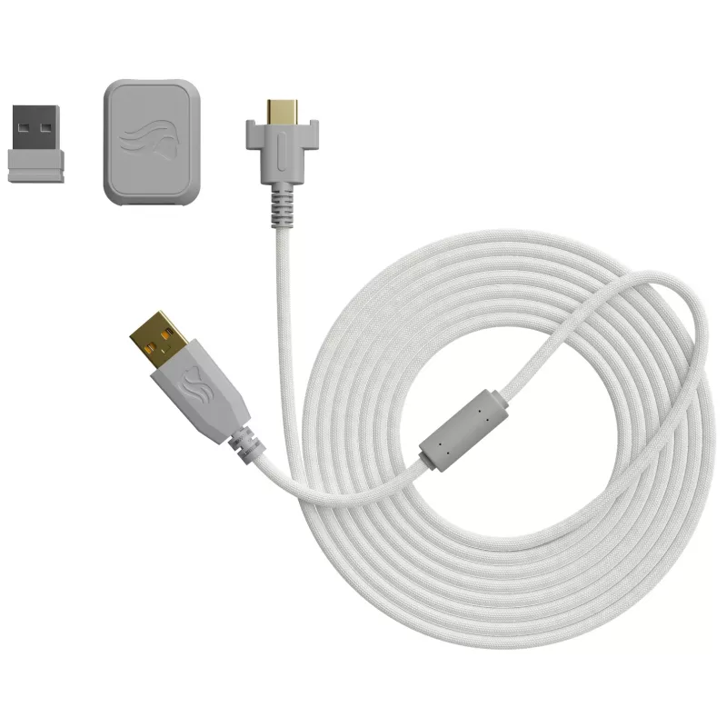 Glorious Gaming Glorious Model O Wireless 2 - Matte White, Right-hand, Laser, RF Wireless + USB Type-C, 26000 DPI, 1 ms, White