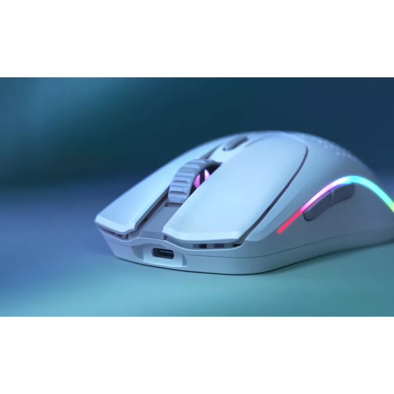 Glorious Gaming Glorious Model O Wireless 2 - Matte White, Right-hand, Laser, RF Wireless + USB Type-C, 26000 DPI, 1 ms, White