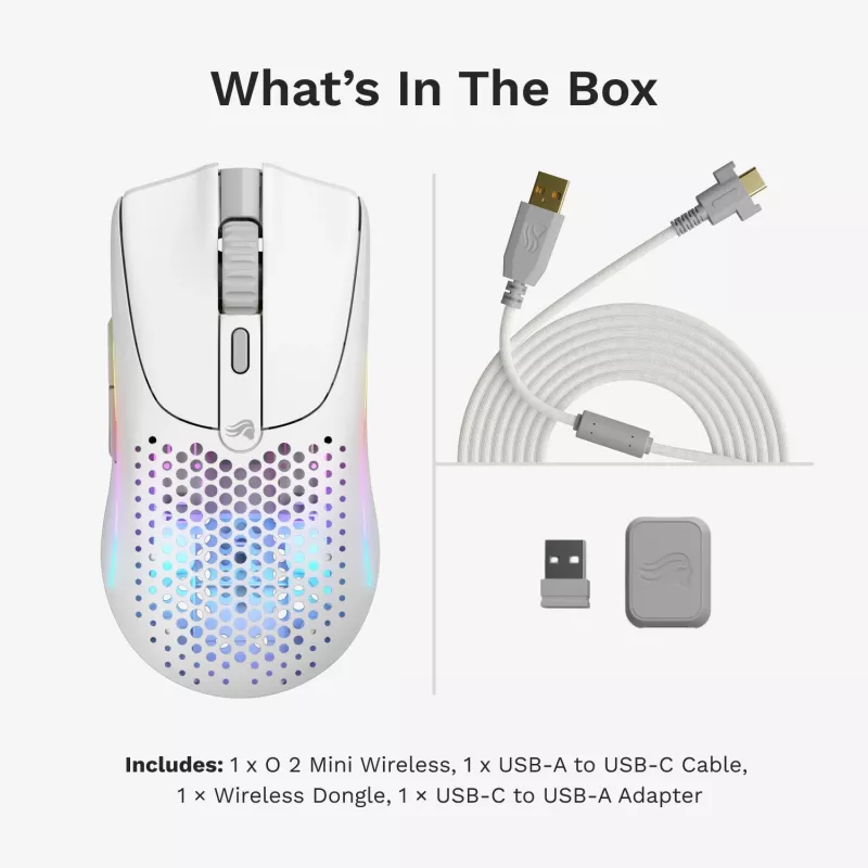 Glorious Gaming Glorious Model O 2 Mini Wireless - Matte White