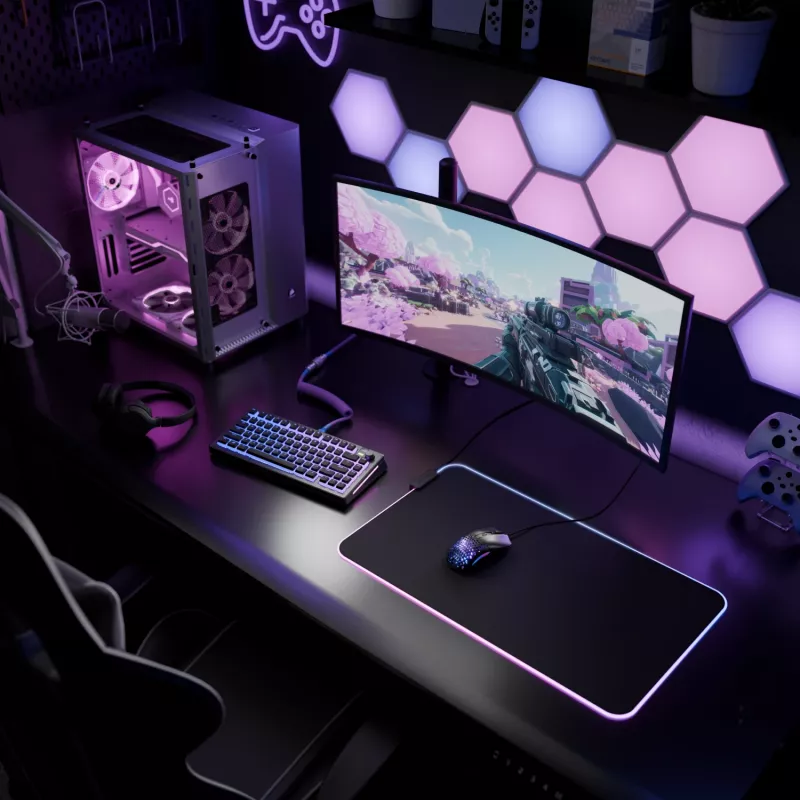Glorious Gaming GLORIOUS MOUSE PAD 2 GLED - XL EXTENDED - BLACK