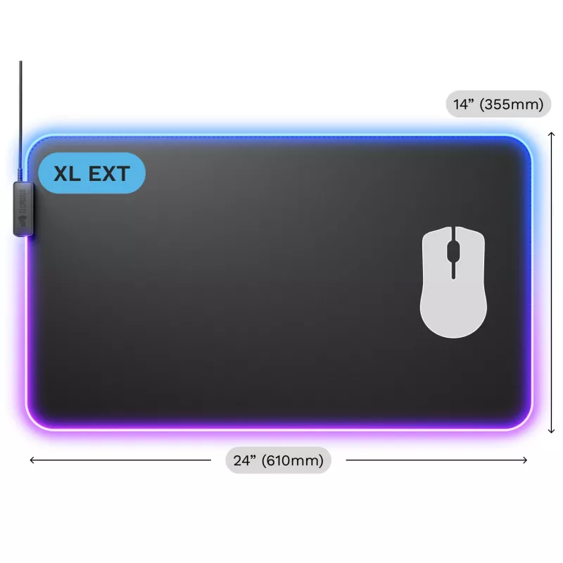 Glorious Gaming GLORIOUS MOUSE PAD 2 GLED - XL EXTENDED - BLACK